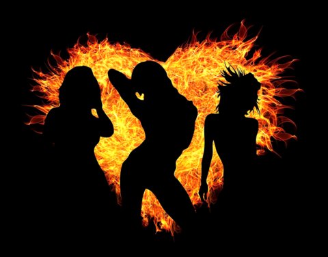 Coeur énergie spirituelle amour trois femmes