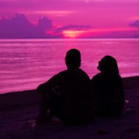 Couple mer violet